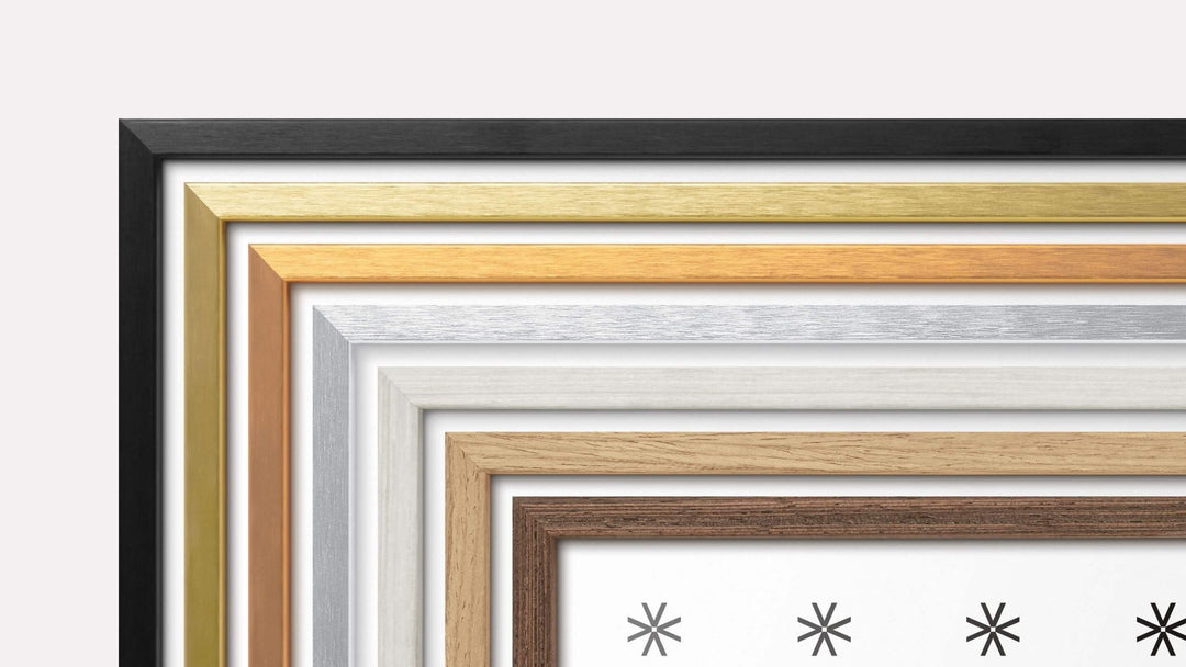 Frames in various colours