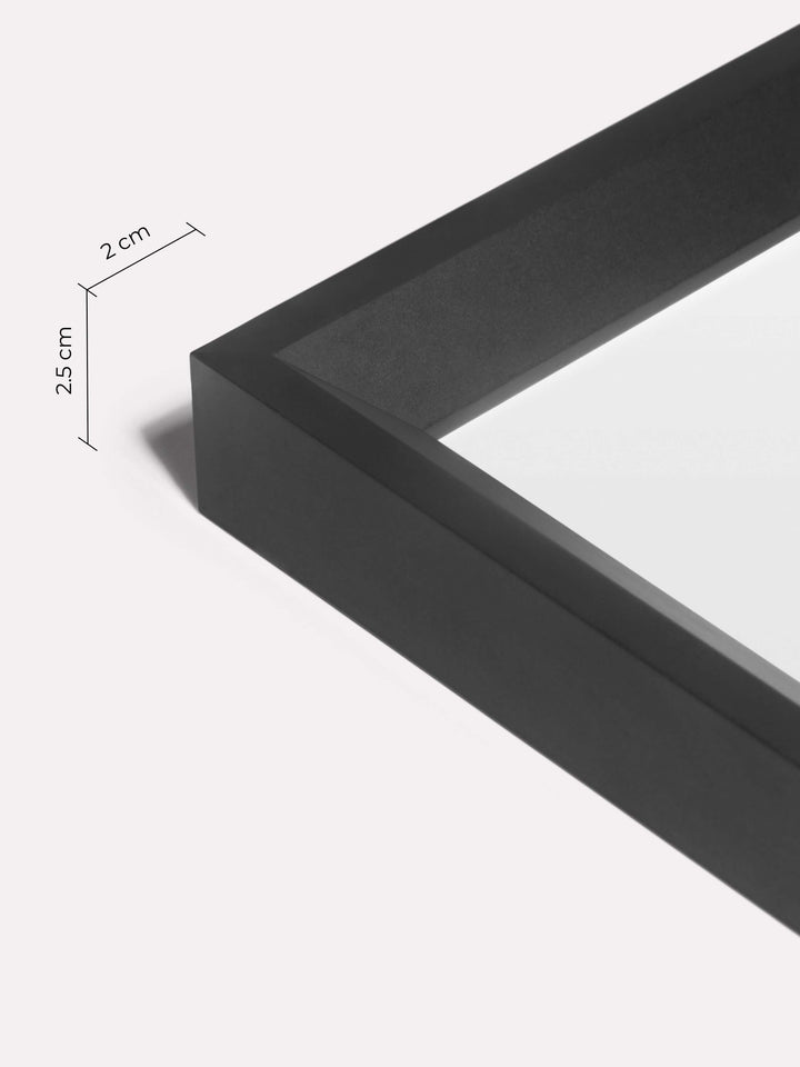 Bevelled Frame, Black, 70x100 cm - Close-up view