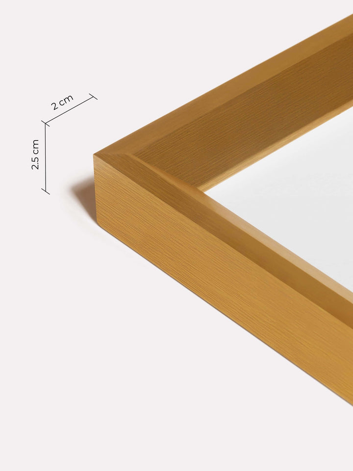 Bevelled Frame, Gold, A4 - Close-up view