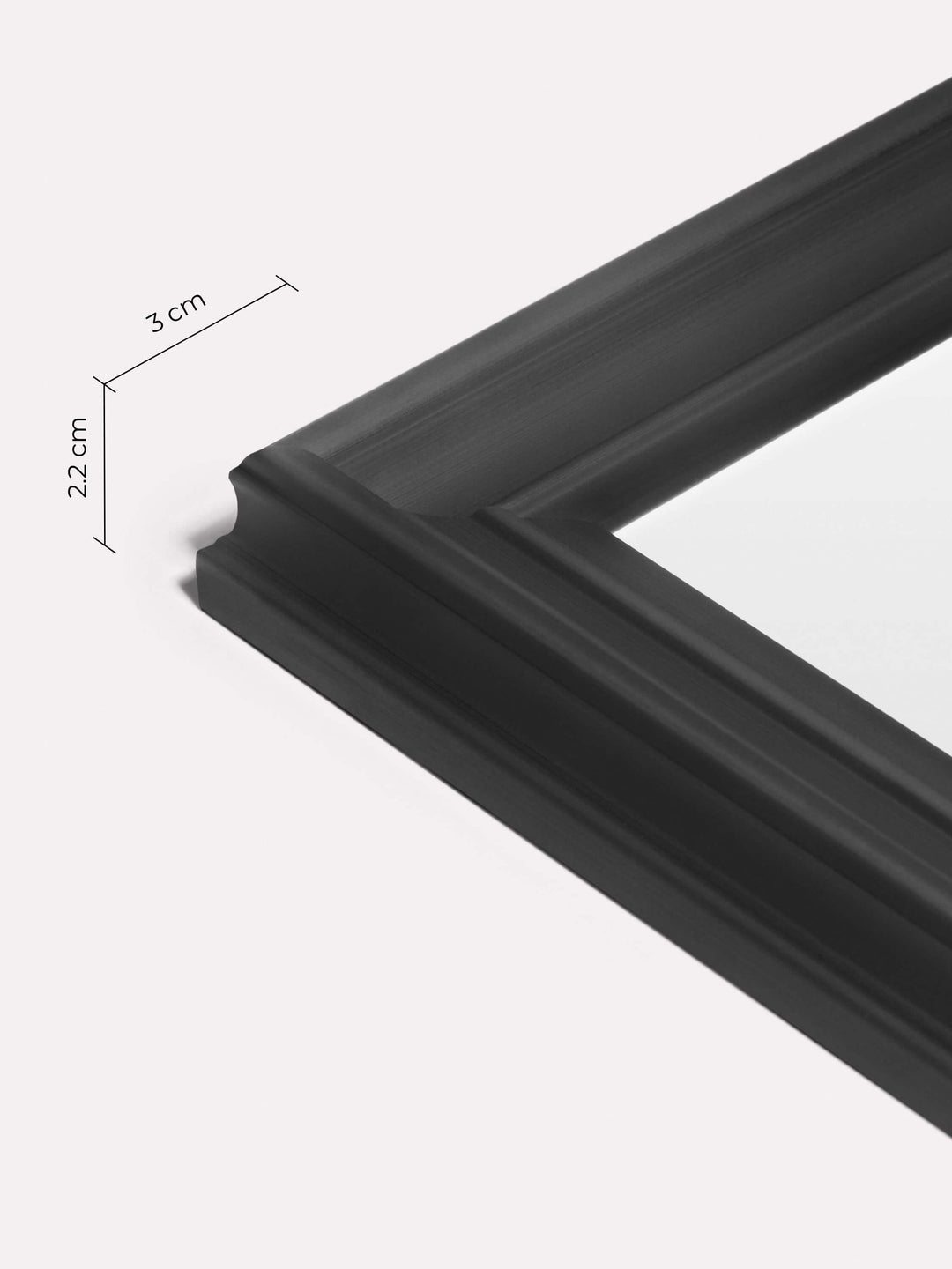 Decorative Frame, Black, 40x50 cm - Close-up view