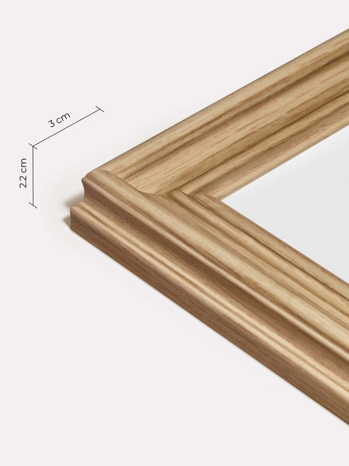 Decorative Frame, Oak, A3 - Close-up view