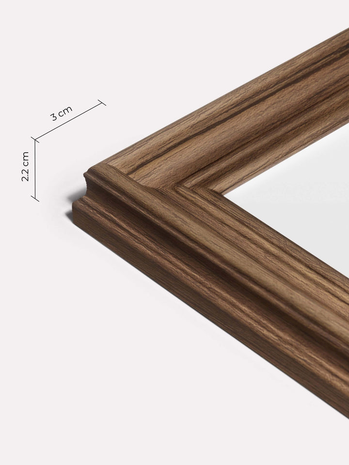 Decorative Frame, Walnut, 50x70 cm - Close-up view