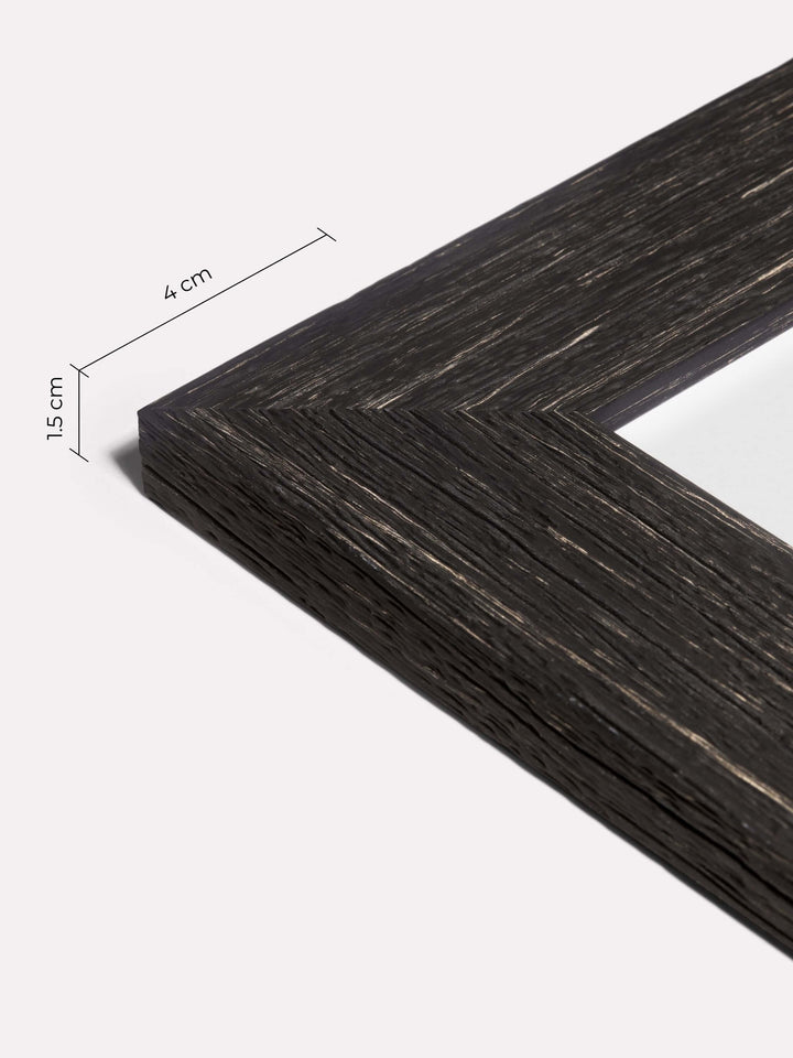 Rustic Frame, Black, 60x80 cm - Close-up view