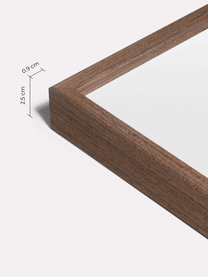 Thin Frame, Walnut, 50x70 cm - Close-up view