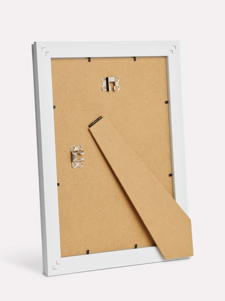 Decorative Frame, White, A4 - Back view