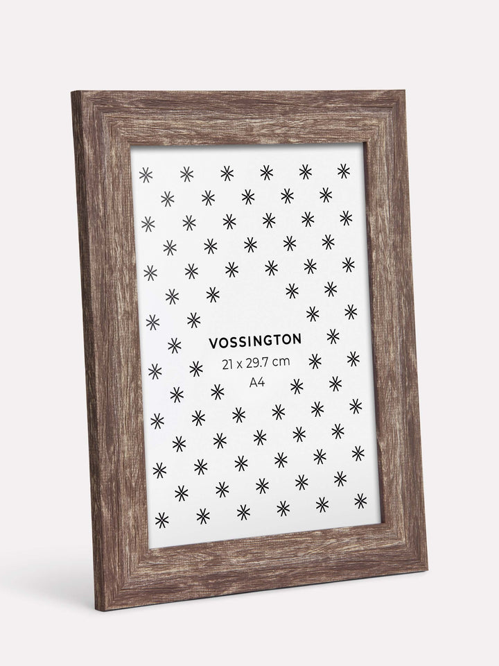 Rustic Frame, Brown, A4 - Side view
